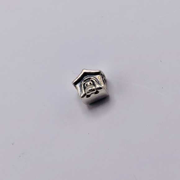 EUC Pandora 790592EN27 Sterling Silver Doghouse Dog Animal Bead w/ Enamel Heart - Picture 11 of 16
